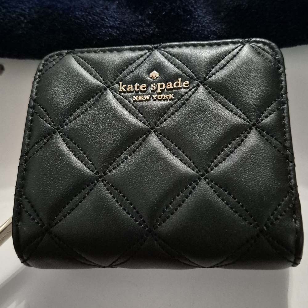 Kate Spade Black Quilted Leather Wallet